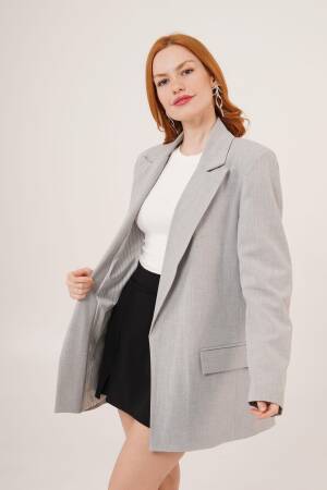 WholesaleBlazer Jacket With Lining Line Detail - Lustrin - Globality Store - Women Clothes Wholesale Turkey