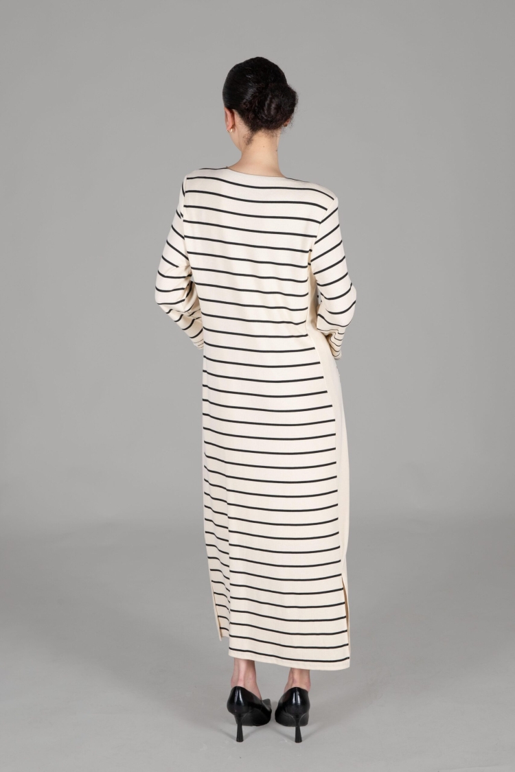 Round Neck Striped Dress