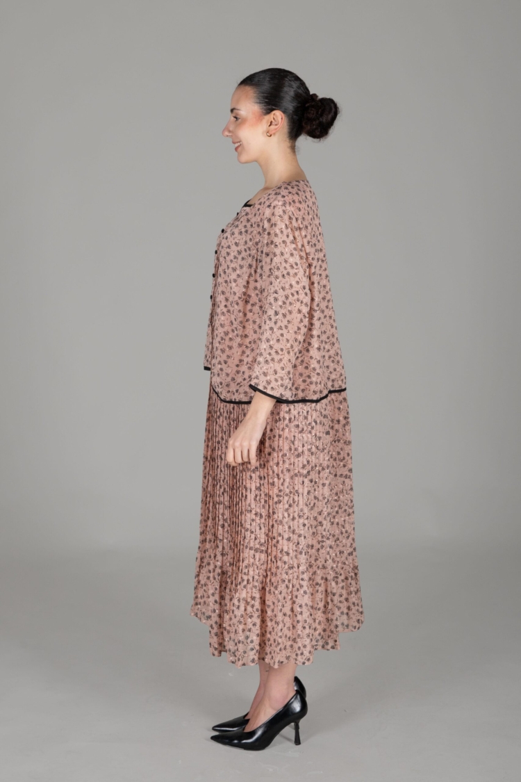 Round Neck Empirme Dress
