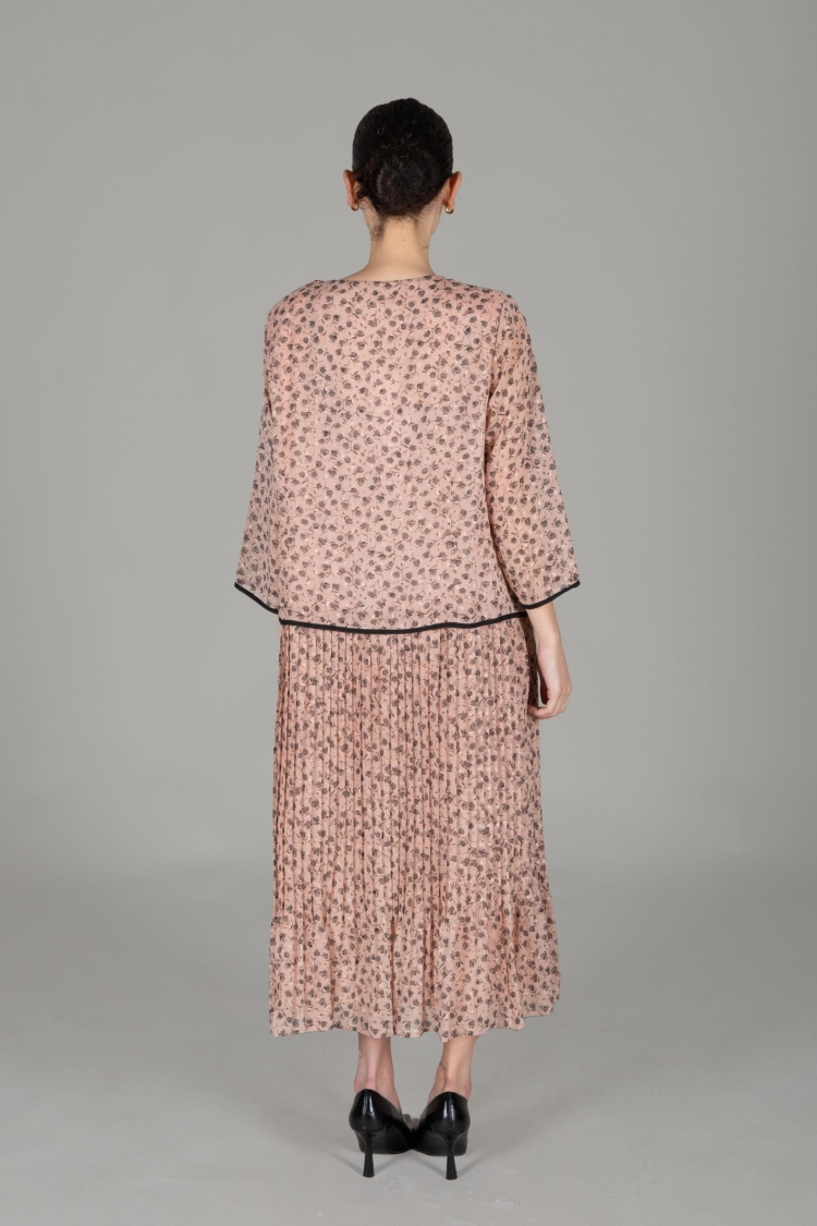Round Neck Empirme Dress