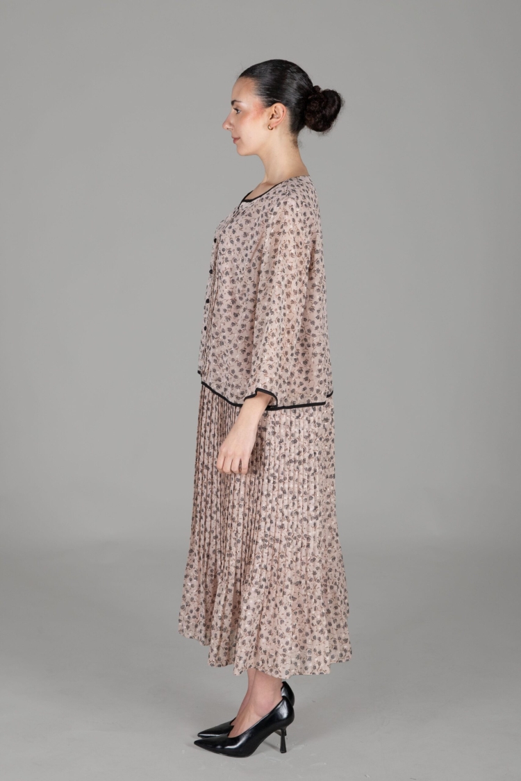 Round Neck Empirme Dress