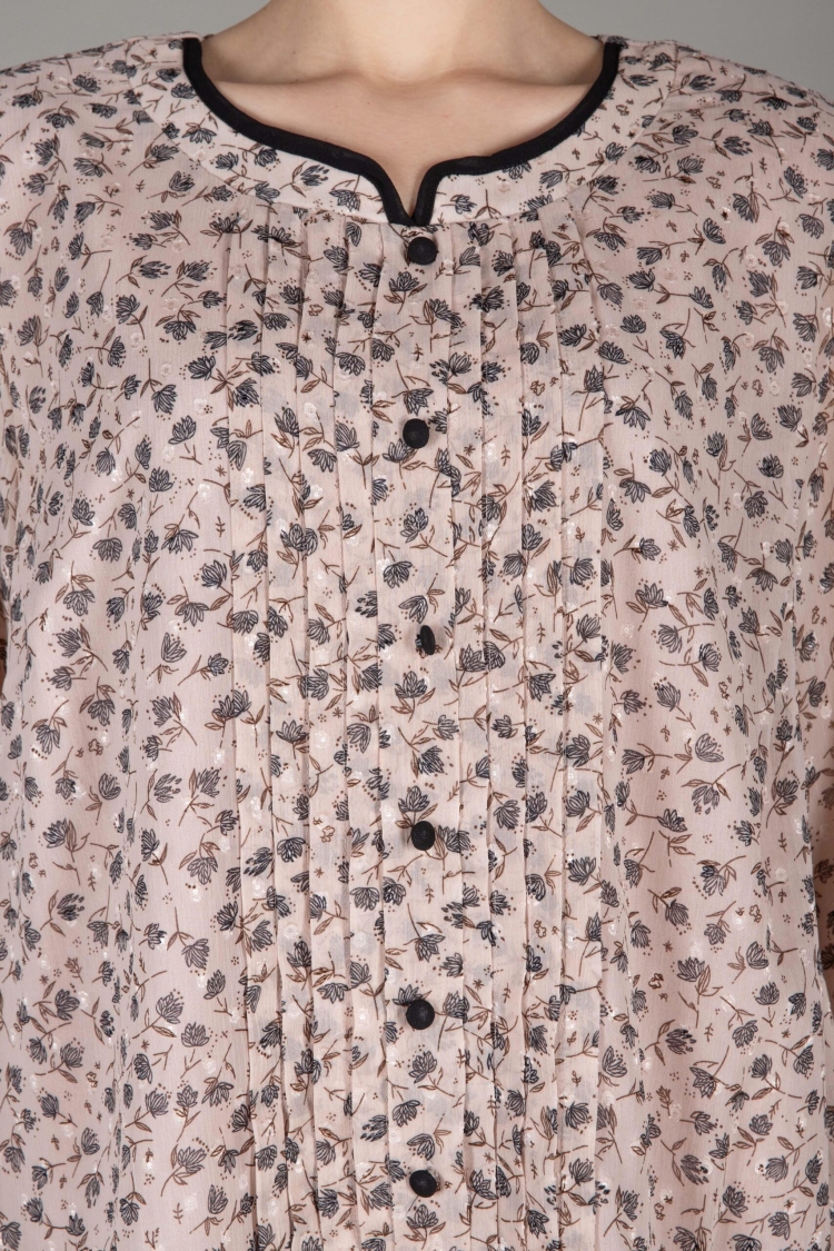 Round Neck Empirme Dress