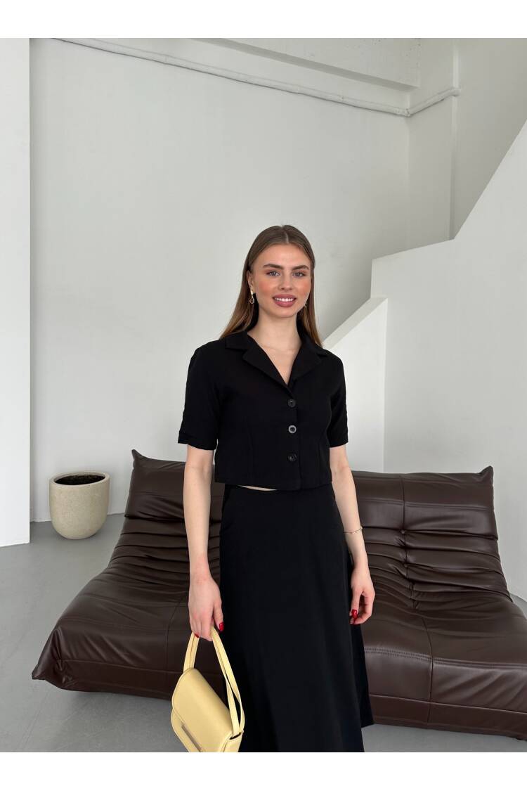Half Sleeve Skirt Suit