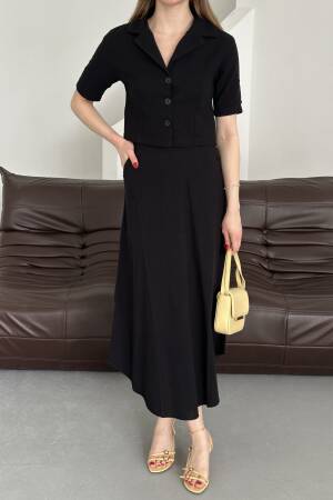 Half Sleeve Jacket Suit - My Fashion - Globality Store - Women Clothes Wholesale Turkey