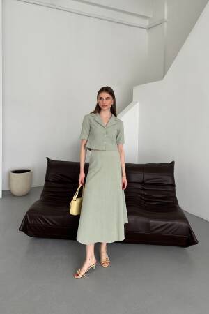 Half Sleeve Jacket Suit - My Fashion - Globality Store - Women Clothes Wholesale Turkey
