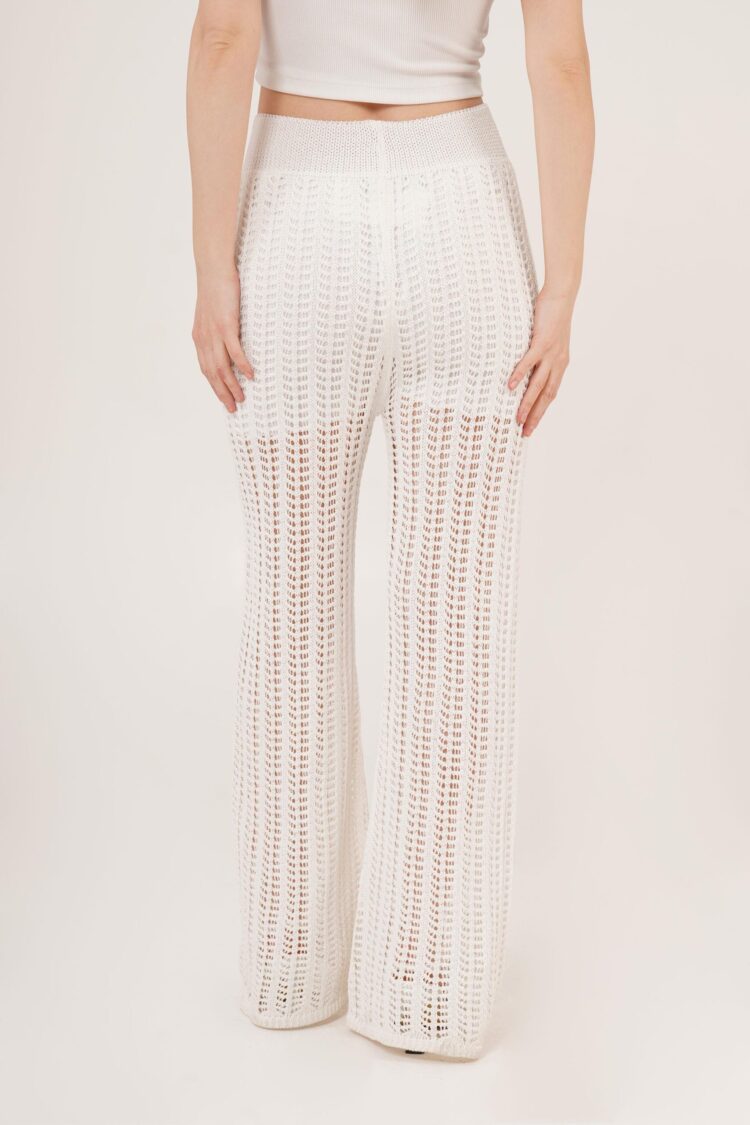 Waist Elastic Openwork Wide Leg WholesalePants