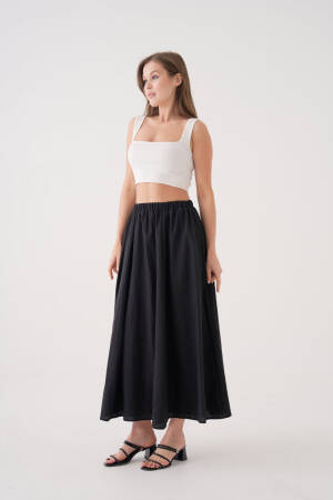 Voile Fabric Ruffle Long Lined Skirt 29062 - First Angels - Globality Store - Women Clothes Wholesale Turkey