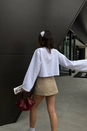Poplin Front Tie Blouse 29085 - First Angels - Globality Store - Women Clothes Wholesale Turkey