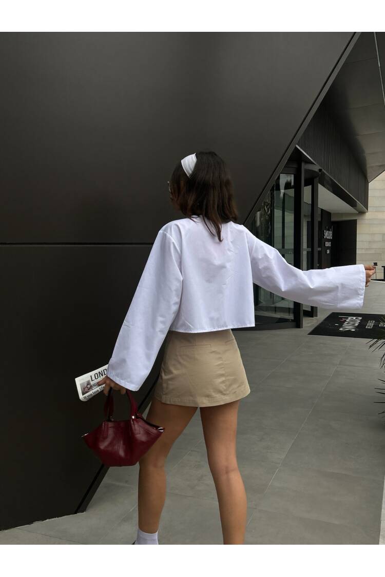 Poplin Front Tie Blouse 29085