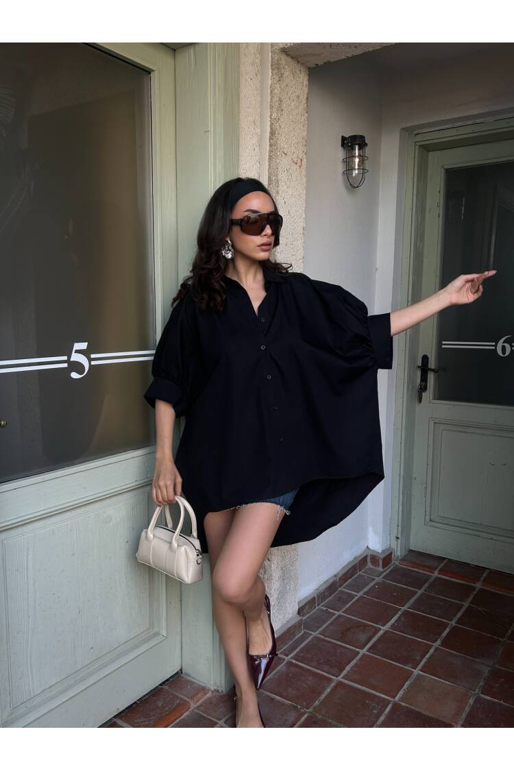 Custom Design 100% Cotton Oversize Shirt Dress 29064