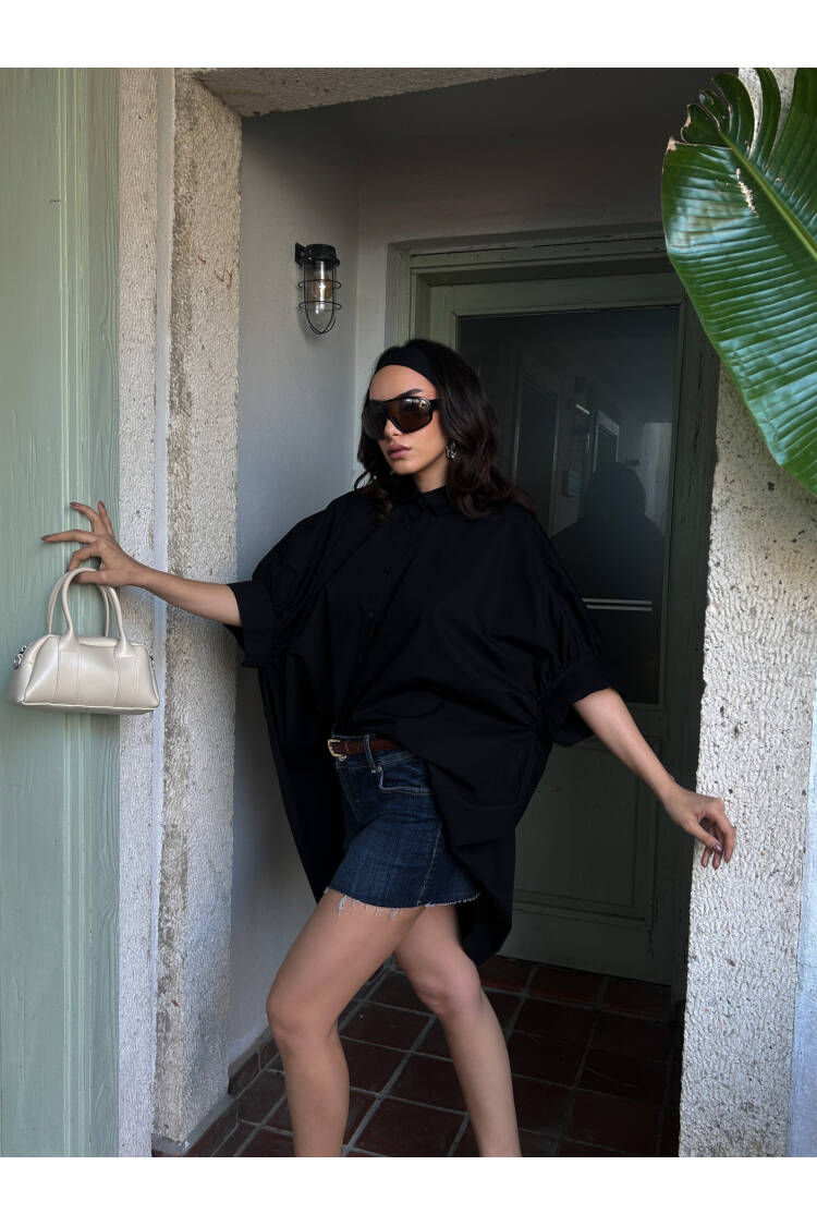 Custom Design 100% Cotton Oversize Shirt Dress 29064