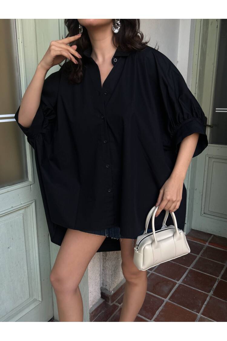 Custom Design 100% Cotton Oversize Shirt Dress 29064