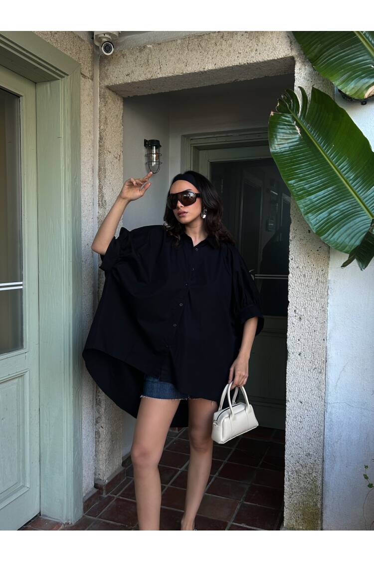 Custom Design 100% Cotton Oversize Shirt Dress 29064
