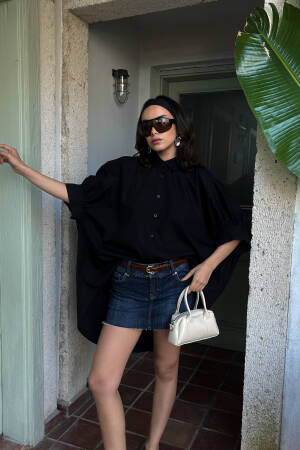 Custom Design 100% Cotton Oversize Shirt Dress 29064 - First Angels - Globality Store - Women Clothes Wholesale Turkey