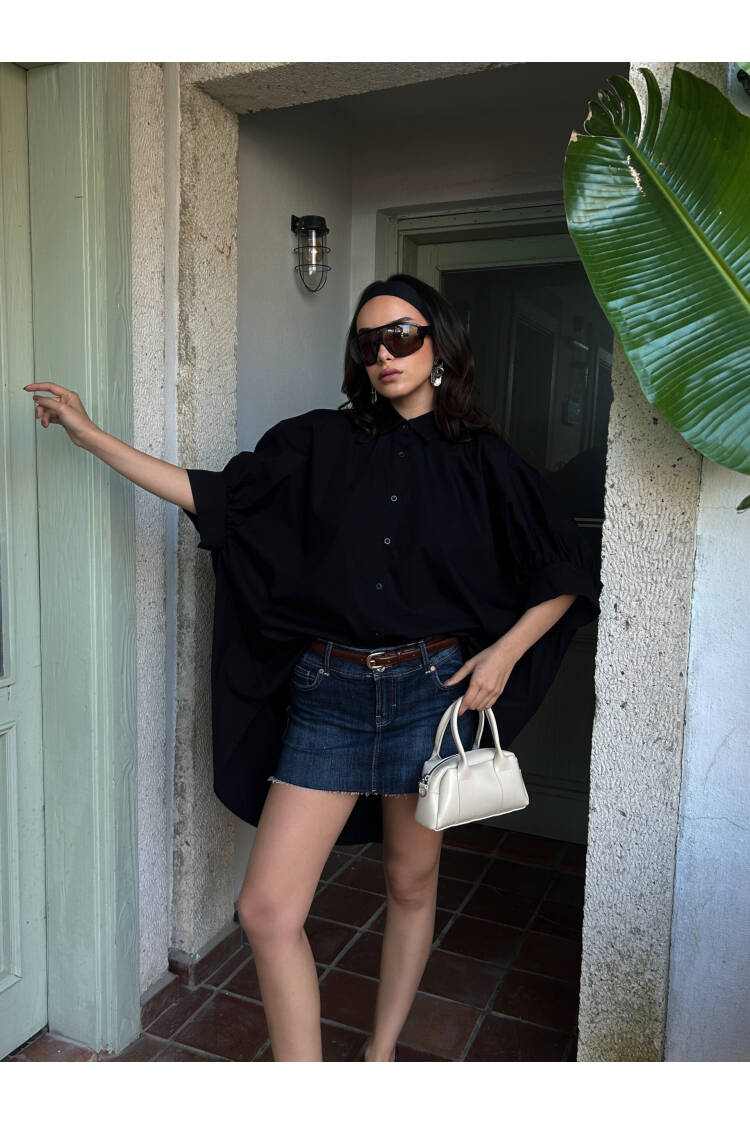 Custom Design 100% Cotton Oversize Shirt Dress 29064
