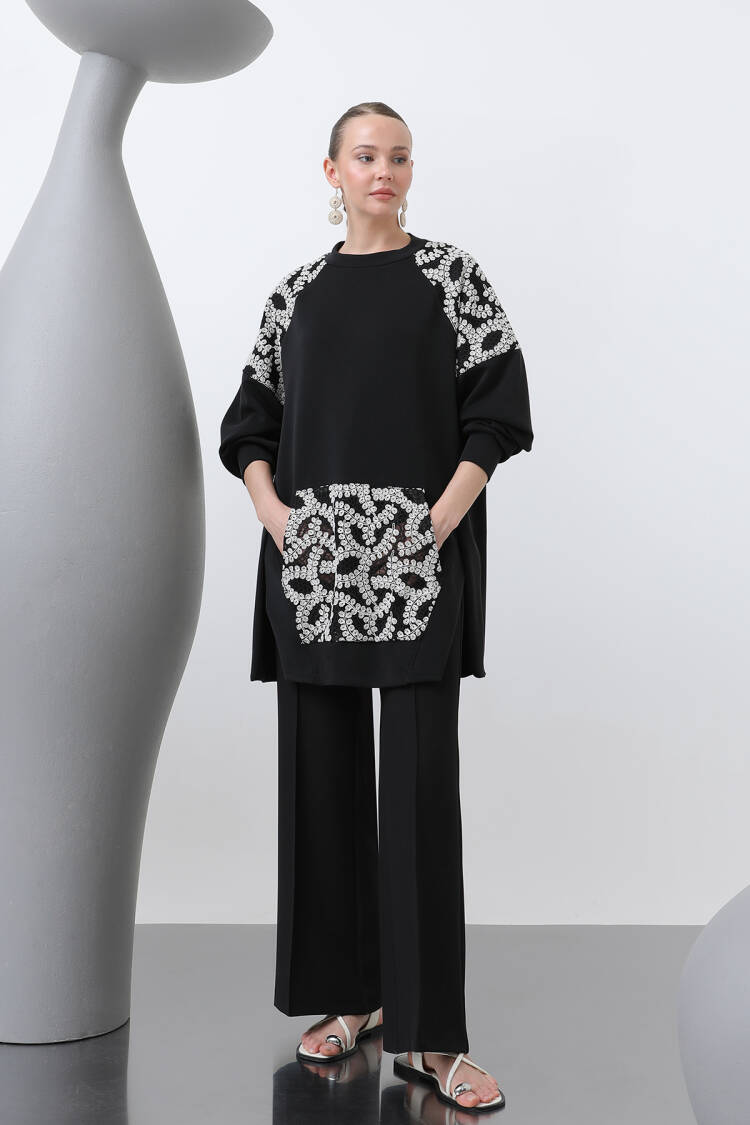 Women's Cargo Pocket Shoulder & Pocket Garnished Tunic - Puane - Globality Store - Women Clothes Wholesale Turkey
