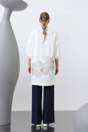 Women's Front And Back Embroidery Detailed Garnished Tunic - Puane - Globality Store - Women Clothes Wholesale Turkey