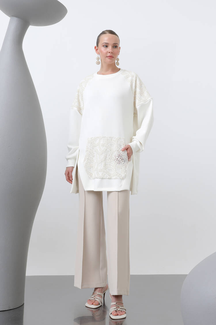 Women's Cargo Pocket Shoulder & Pocket Garnished Tunic - Puane - Globality Store - Women Clothes Wholesale Turkey