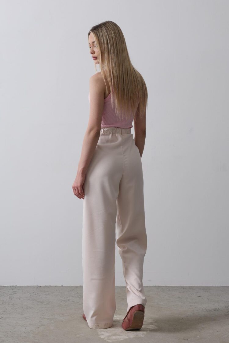 Half-Elastic Waist Palazzo Pants
