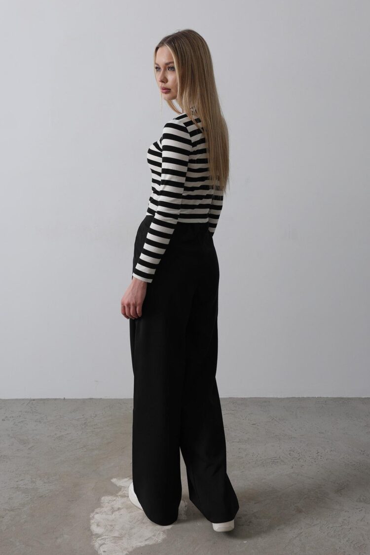 Half-Elastic Waist Palazzo Pants