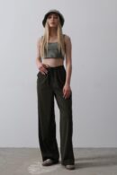 Wide Leg Pants With Elastic Waist - Reyon - Globality Store - Women Clothes Wholesale Turkey
