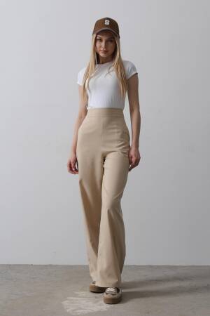 Half-Elastic Waist Palazzo Pants - Reyon - Globality Store - Women Clothes Wholesale Turkey