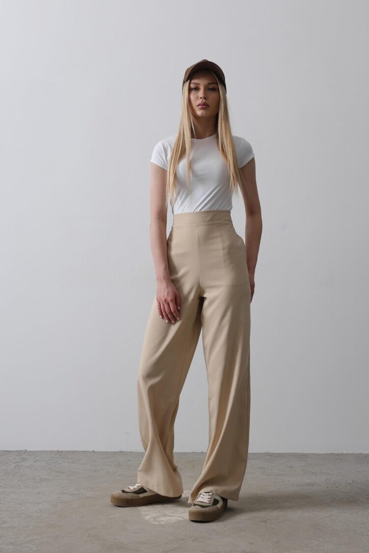Half-Elastic Waist Palazzo Pants