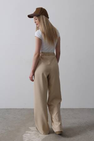 Half-Elastic Waist Palazzo Pants - Reyon - Globality Store - Women Clothes Wholesale Turkey