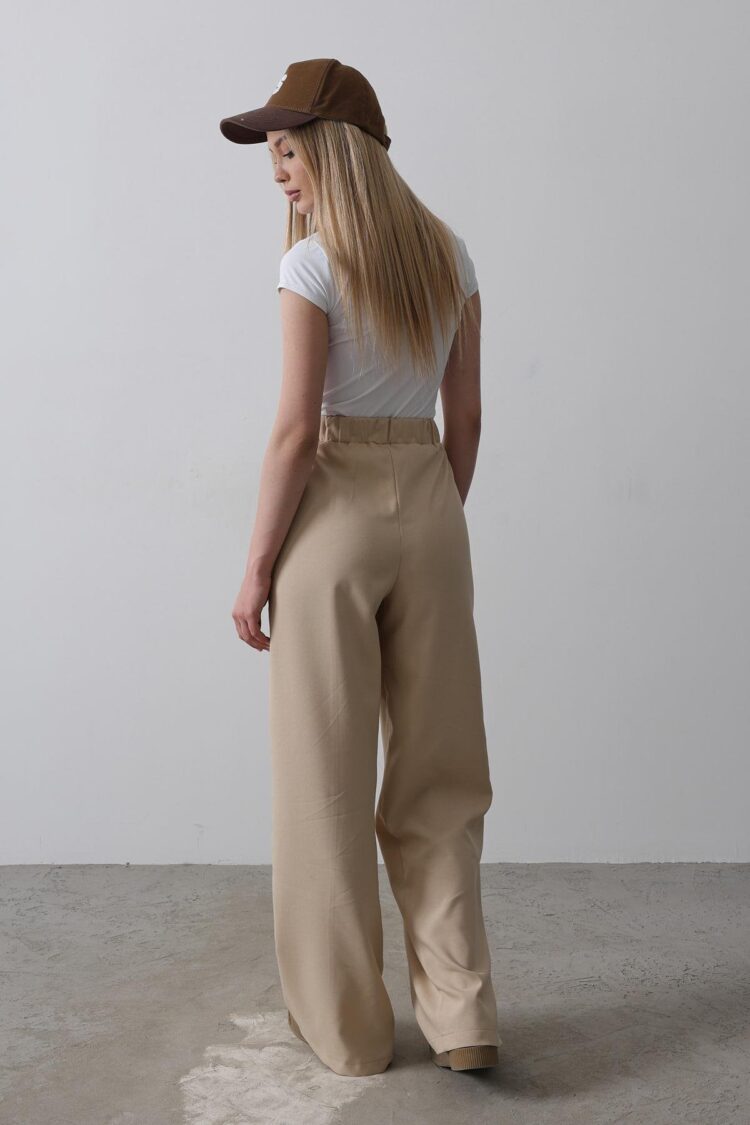 Half-Elastic Waist Palazzo Pants