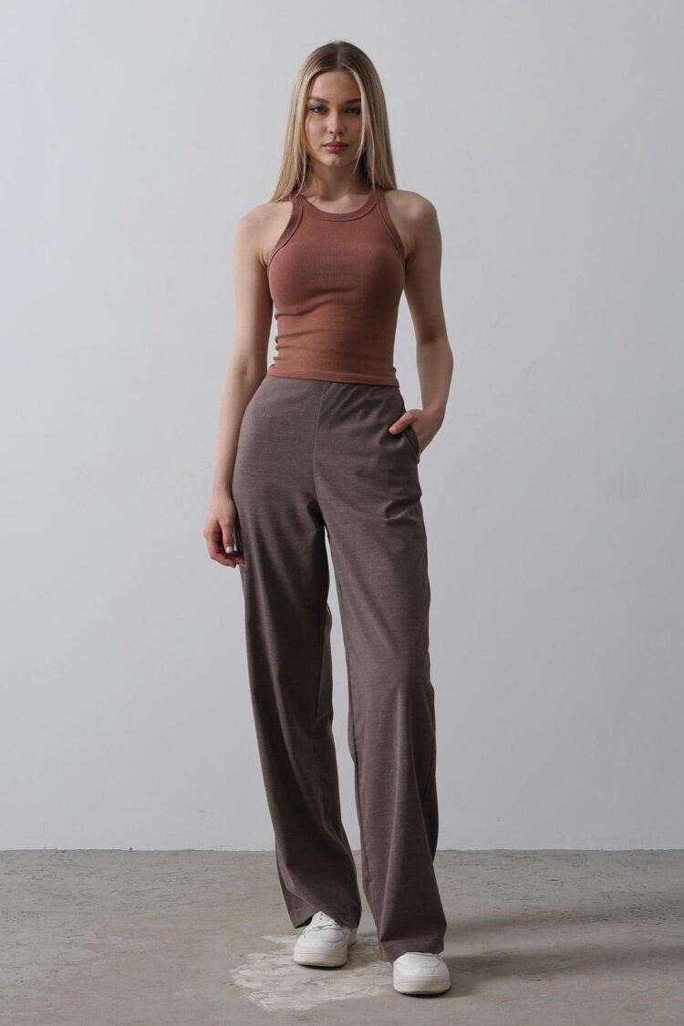 Half-Elastic Waist Palazzo Pants - Reyon - Globality Store - Women Clothes Wholesale Turkey