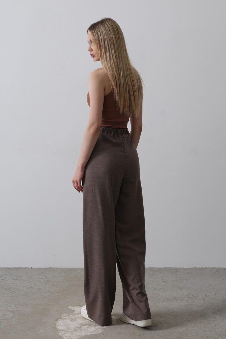 Half-Elastic Waist Palazzo Pants