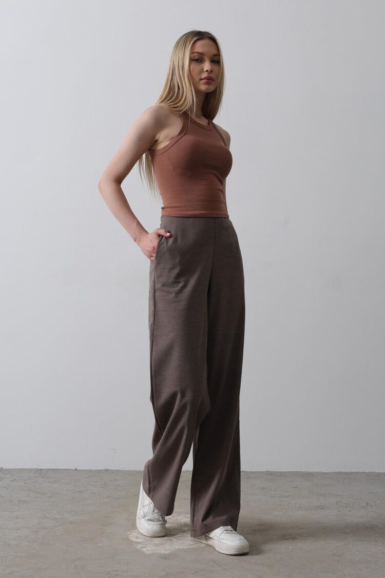 Half-Elastic Waist Palazzo Pants