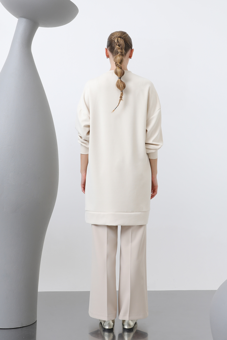 Front Embroidered Garni Detailed Tunic