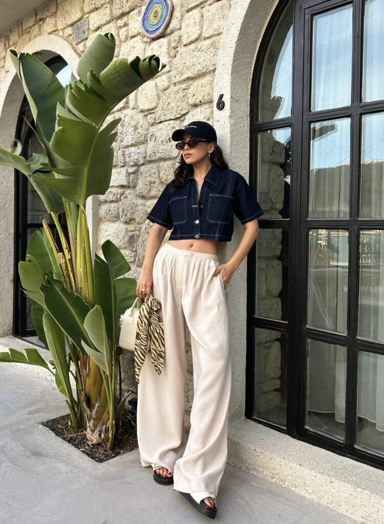 100% Modal Fabric Pleated Wide Cut Pants 29110 - First Angels - Globality Store - Women Clothes Wholesale Turkey