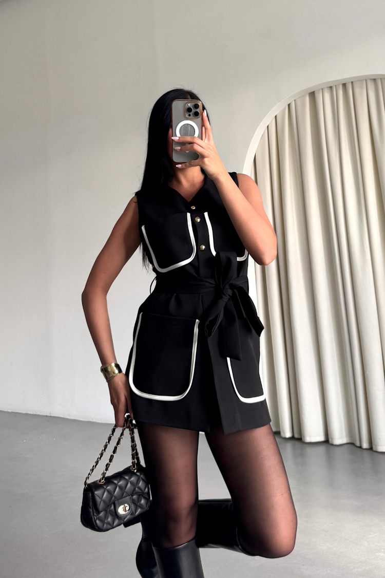 Large Pocket Biye Detailed Vest
