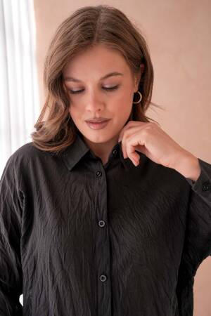 100% Cotton Slim Voile Frill Shirt 29034 - First Angels - Globality Store - Women Clothes Wholesale Turkey