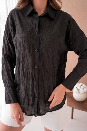 100% Cotton Slim Voile Frill Shirt 29034 - First Angels - Globality Store - Women Clothes Wholesale Turkey