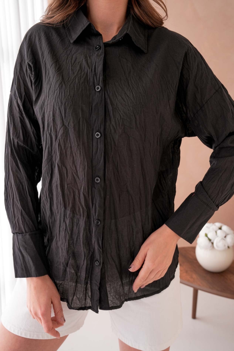 100% Cotton Slim Voile Frill Shirt 29034