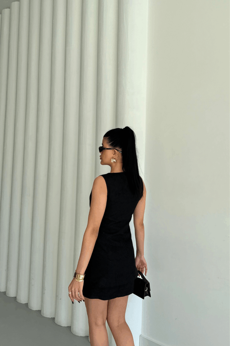 Jacquard Linen Vest Short Skirt Set