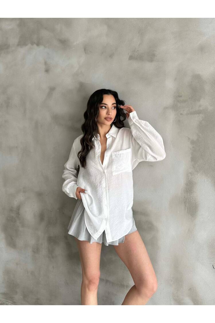 Tensel Oversize Shirt - Radica Fashion - Globality Store - Women Clothes Wholesale Turkey