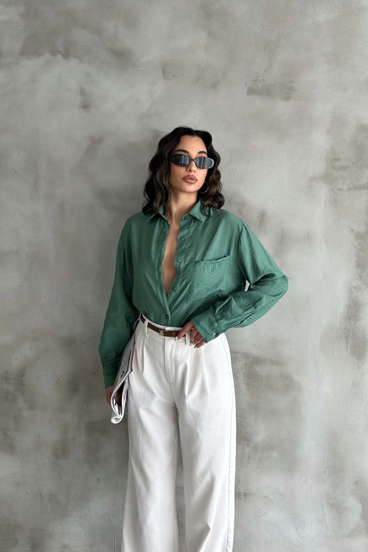 Tensel Oversize Shirt - Radica Fashion - Globality Store - Women Clothes Wholesale Turkey