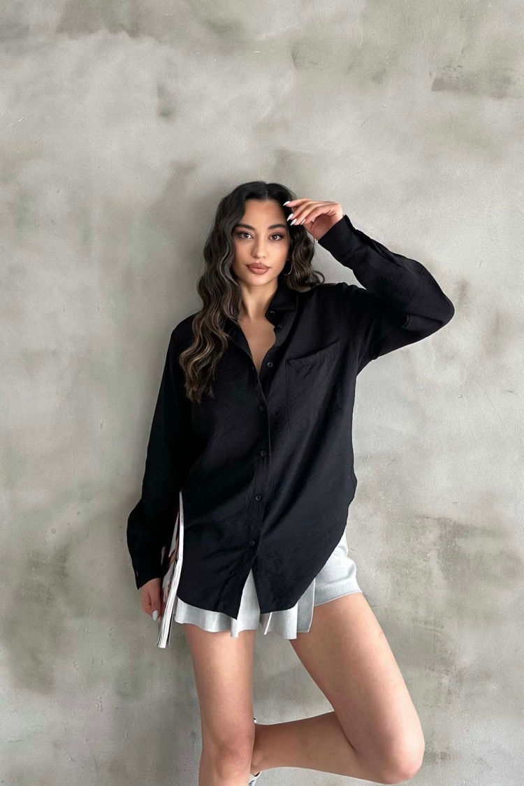 Tensel Oversize Shirt - Radica Fashion - Globality Store - Women Clothes Wholesale Turkey