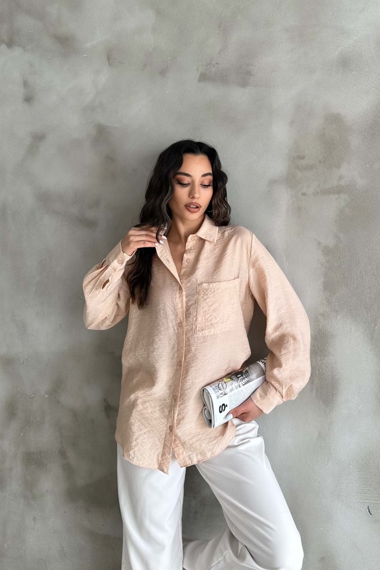 Tensel Oversize Shirt - Radica Fashion - Globality Store - Women Clothes Wholesale Turkey