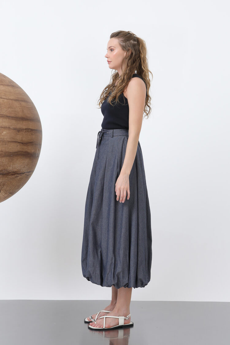 Denim Balloon Skirt