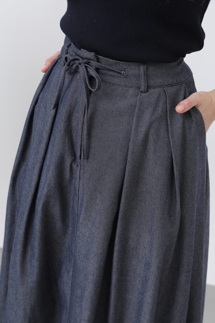 Denim Balloon Skirt