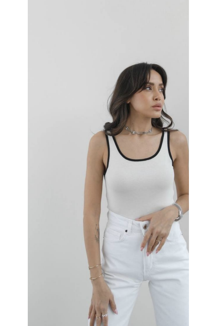 T-shirt - Ecru - ESPADA - Globality Store - Women Clothes Wholesale Turkey