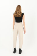 Women's Front Pleated Leg Buttoned Pants - Puane - Globality Store - Women Clothes Wholesale Turkey