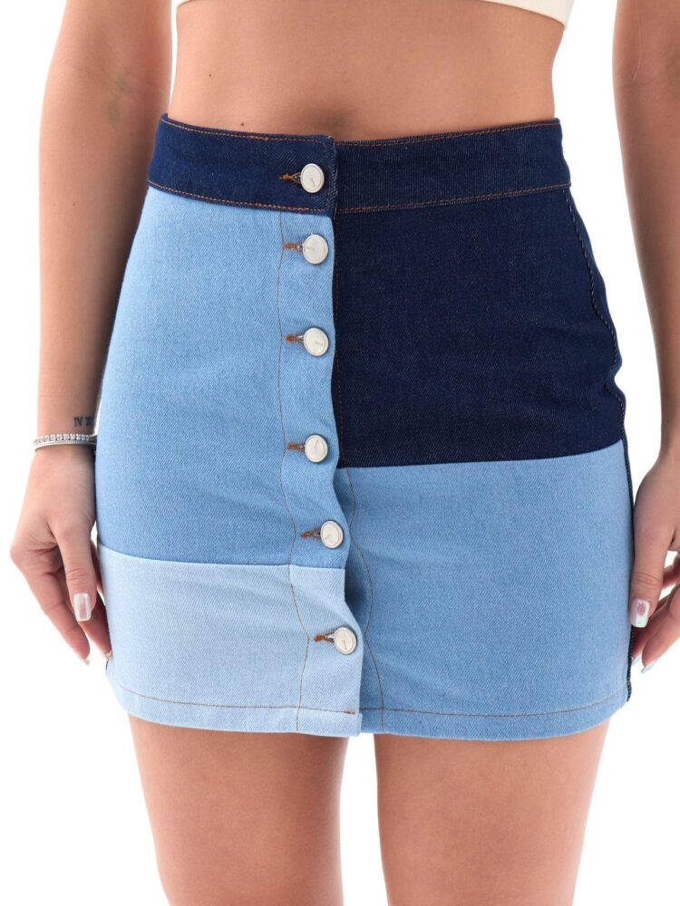 Denim Skirt - Blue