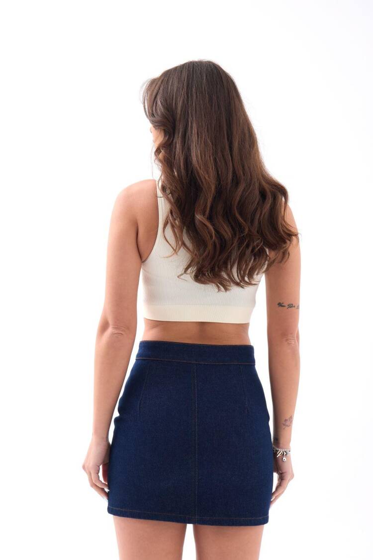 Denim Skirt - Blue