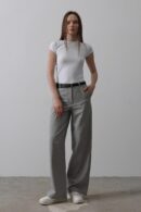 Palazzo Pants With Belt - -white - Reyon - Globality Store - Women Clothes Wholesale Turkey